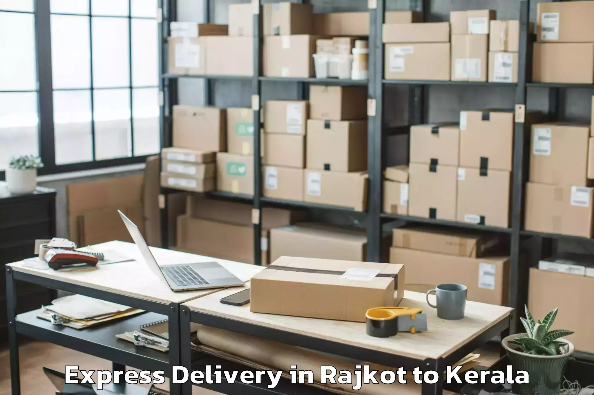 Easy Rajkot to Karunagappally Express Delivery Booking